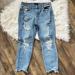 Judy Blue Boyfriend fit distressed size 13 womens jeans